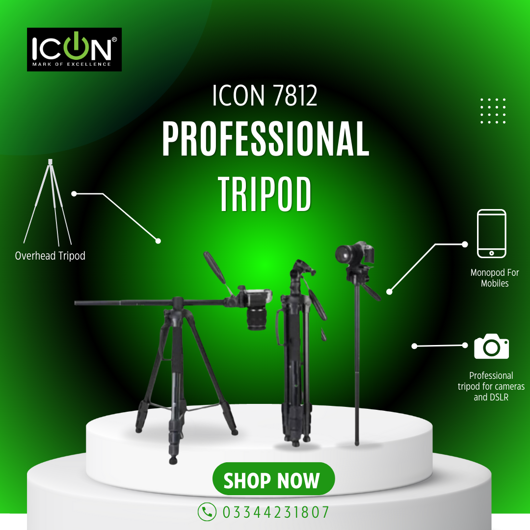 ICON 7812 Professional Overhead Tripod Plus Monopod 